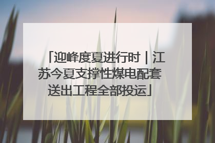 迎峰度夏进行时｜江苏今夏支撑性煤电配套送出工程全部投运