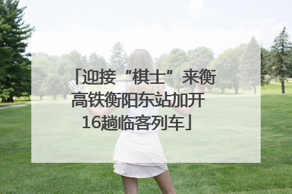 迎接“棋士”来衡 高铁衡阳东站加开16趟临客列车