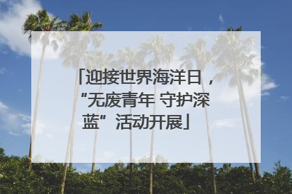 迎接世界海洋日，“无废青年 守护深蓝”活动开展
