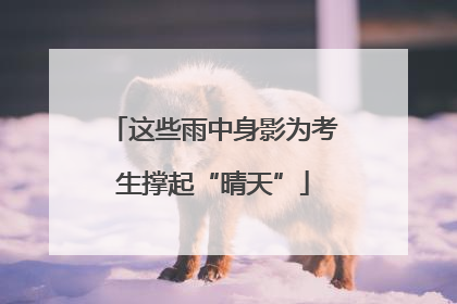 这些雨中身影为考生撑起“晴天”