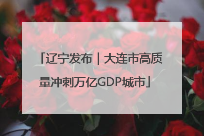 辽宁发布｜大连市高质量冲刺万亿GDP城市