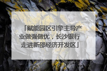赋能园区引擎主导产业做强做优，长沙银行走进新邵经济开发区