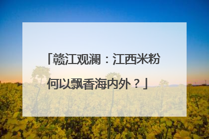 赣江观澜：江西米粉何以飘香海内外？