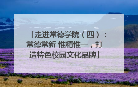 走进常德学院（四）：常德常新 惟精惟一，打造特色校园文化品牌