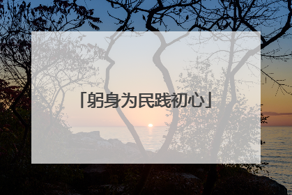 躬身为民践初心