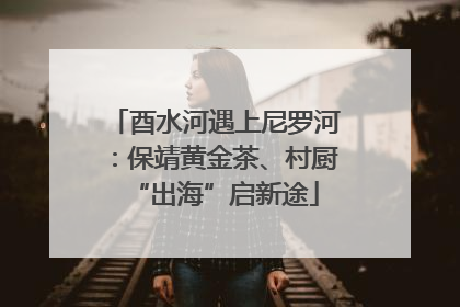 酉水河遇上尼罗河：保靖黄金茶、村厨“出海”启新途