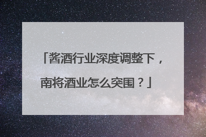酱酒行业深度调整下，南将酒业怎么突围？
