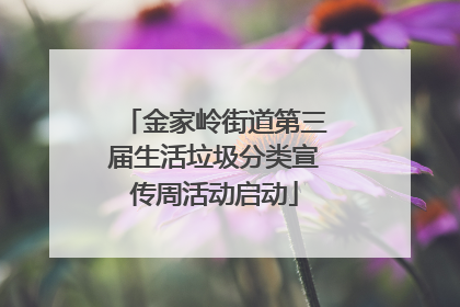 金家岭街道第三届生活垃圾分类宣传周活动启动