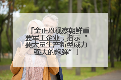 金正恩视察朝鲜重要军工企业，指示“要大量生产新型威力强大的炮弹”