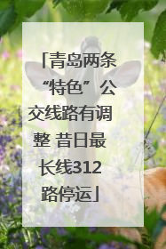 青岛两条“特色”公交线路有调整 昔日最长线312路停运