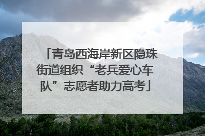 青岛西海岸新区隐珠街道组织“老兵爱心车队”志愿者助力高考