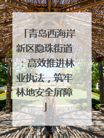 青岛西海岸新区隐珠街道：高效推进林业执法，筑牢林地安全屏障