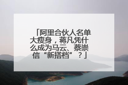 阿里合伙人名单大瘦身，蒋凡凭什么成为马云、蔡崇信“新搭档”？