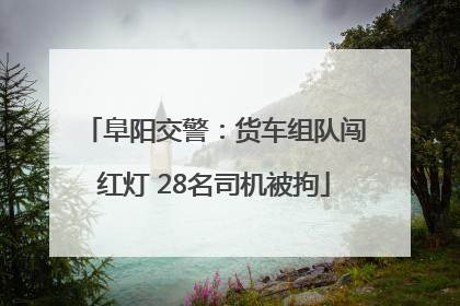 阜阳交警：货车组队闯红灯 28名司机被拘