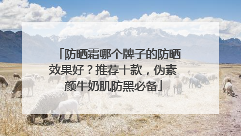 防晒霜哪个牌子的防晒效果好？推荐十款，伪素颜牛奶肌防黑必备