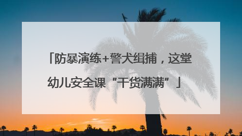 防暴演练+警犬缉捕，这堂幼儿安全课“干货满满”