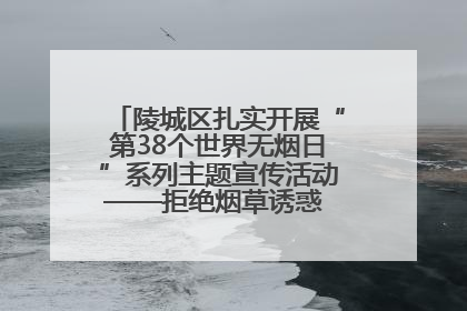 陵城区扎实开展“第38个世界无烟日”系列主题宣传活动——拒绝烟草诱惑 对第一支烟说不