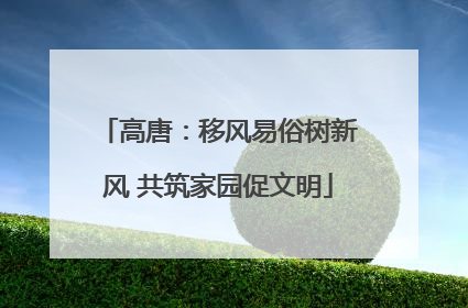 高唐：移风易俗树新风 共筑家园促文明