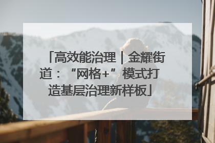 高效能治理｜金耀街道：“网格+”模式打造基层治理新样板