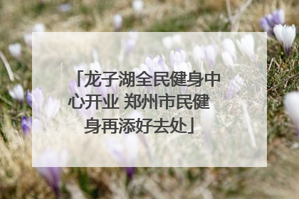 龙子湖全民健身中心开业 郑州市民健身再添好去处
