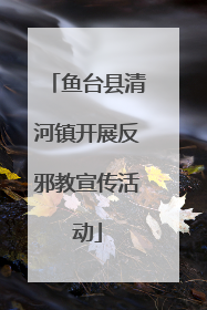 鱼台县清河镇开展反邪教宣传活动