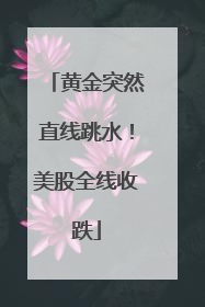 黄金突然直线跳水！美股全线收跌