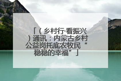 （乡村行·看振兴）通讯：内蒙古乡村公益岗托底农牧民“稳稳的幸福”
