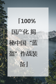100%国产化 揭秘中国“蓝盔”作战装备