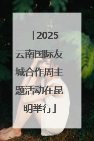 2025云南国际友城合作周主题活动在昆明举行