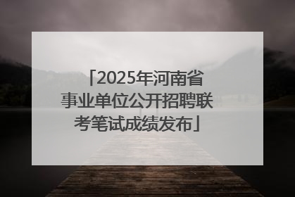 2025年河南省事业单位公开招聘联考笔试成绩发布