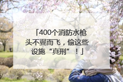 400个消防水枪头不翼而飞，偷这些设施“真刑”！
