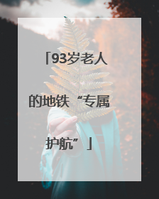 93岁老人的地铁“专属护航”