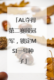 AL夺得第二赛段冠军，锁定MSI一号种子