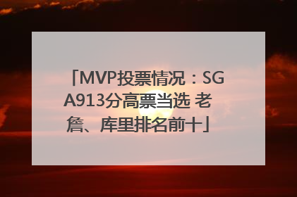 MVP投票情况：SGA913分高票当选 老詹、库里排名前十